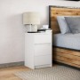 Bedside table with white engineered wood and LED lights by , Nightstands - Ref: Foro24-852012, Price: 76,80 €, Discount: %