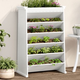 Planter herbs 6 levels solid white wood 69x40x101.5 cm by , Pots and planters - Ref: Foro24-855054, Price: 86,70 €, Discount: %