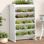 Planter herbs 6 levels solid white wood 69x40x101.5 cm by , Pots and planters - Ref: Foro24-855049, Price: 104,01 €, Discount: %