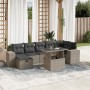 Garden sofa set 8 pieces and gray synthetic rattan cushions by , Garden sets - Ref: Foro24-3275312, Price: 632,95 €, Discount: %