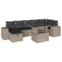 Set de sofás de jardín 8 pzas y cojines ratán sintético gris de , Conjuntos de jardín - Ref: Foro24-3275312, Precio: 632,95 €...