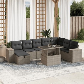 Garden furniture set 9 pieces and light gray synthetic rattan cushions by , Garden sets - Ref: Foro24-3275352, Price: 685,31 ...