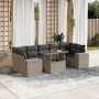 Gartensofa-Set, 8-teilig, mit grauen Kissen aus synthetischem Rattan von , Gartensets - Ref: Foro24-3269042, Preis: 663,78 €,...