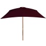 Garden umbrella with burgundy red wooden pole 200x300 cm by vidaXL, Umbrellas - Ref: Foro24-313758, Price: 60,69 €, Discount: %