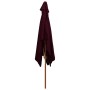 Garden umbrella with burgundy red wooden pole 200x300 cm by vidaXL, Umbrellas - Ref: Foro24-313758, Price: 60,69 €, Discount: %