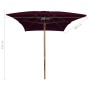 Garden umbrella with burgundy red wooden pole 200x300 cm by vidaXL, Umbrellas - Ref: Foro24-313758, Price: 60,69 €, Discount: %