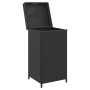 Black synthetic rattan trash can 40x40x80 cm by , Garbage cans and trash cans - Ref: Foro24-366632, Price: 79,56 €, Discount: %