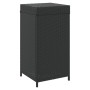 Black synthetic rattan trash can 40x40x80 cm by , Garbage cans and trash cans - Ref: Foro24-366632, Price: 79,56 €, Discount: %