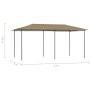 Taupe gray gazebo 3x6x2.6 m 160 g/m² by vidaXL, Tents and gazebos - Ref: Foro24-313621, Price: 200,82 €, Discount: %