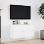 Wall-mounted TV cabinets with LED lights 2 units white 41x31x45 cm by , TV Furniture - Ref: Foro24-852272, Price: 106,02 €, D...