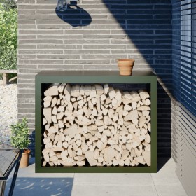 Black steel firewood rack 100x40x80 cm by , Firewood bags and holders - Ref: Foro24-850978, Price: 118,99 €, Discount: %