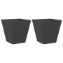 2 black steel planters 30x30x30 cm by , Pots and planters - Ref: Foro24-851039, Price: 51,99 €, Discount: %