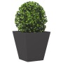 2 black steel planters 30x30x30 cm by , Pots and planters - Ref: Foro24-851039, Price: 51,99 €, Discount: %