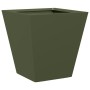 2 olive green steel planters 30x30x30 cm by , Pots and planters - Ref: Foro24-851045, Price: 52,99 €, Discount: %