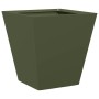 2 olive green steel planters 30x30x30 cm by , Pots and planters - Ref: Foro24-851045, Price: 52,99 €, Discount: %