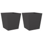 2 black steel planters 40x40x40 cm by , Pots and planters - Ref: Foro24-851053, Price: 83,47 €, Discount: %