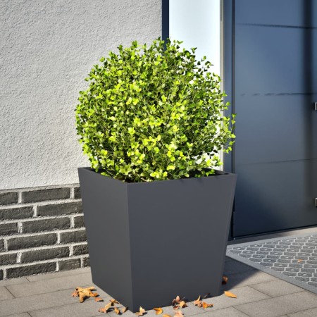 Anthracite grey steel planter 50x50x50 cm by , Pots and planters - Ref: Foro24-851070, Price: 64,40 €, Discount: %