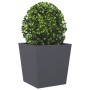 Anthracite grey steel planter 50x50x50 cm by , Pots and planters - Ref: Foro24-851070, Price: 64,40 €, Discount: %