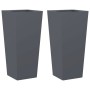 Hexagonal planters 2 units anthracite steel 35x35x75 cm by , Pots and planters - Ref: Foro24-851085, Price: 118,42 €, Discoun...