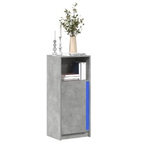 Sideboard mit LED-Beleuchtung, Holzoptik in Grau-Beton, 42,5x34x100 cm. von , Sideboards - Ref: Foro24-852155, Preis: 69,64 €...