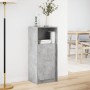 Sideboard with LED lights, engineered wood in gray concrete finish, 42.5x34x100 cm by , Sideboards - Ref: Foro24-852155, Pric...