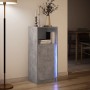 Sideboard with LED lights, engineered wood in gray concrete finish, 42.5x34x100 cm by , Sideboards - Ref: Foro24-852155, Pric...