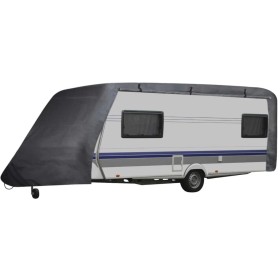 Graue L-Wohnwagenabdeckung von vidaXL, Autoaufbewahrungsabdeckungen - Ref: Foro24-210095, Preis: 107,99 €, Rabatt: %