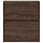 Wall-mounted bedside table with LED lights in brown oak by , Nightstands - Ref: Foro24-3307973, Price: 61,11 €, Discount: %