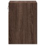 Wall-mounted bedside table with LED lights in brown oak by , Nightstands - Ref: Foro24-3307973, Price: 61,11 €, Discount: %