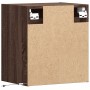 Wall-mounted bedside table with LED lights in brown oak by , Nightstands - Ref: Foro24-3307973, Price: 61,11 €, Discount: %