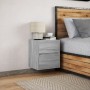 Wall-mounted bedside table with LED lights in Sonoma gray by , Nightstands - Ref: Foro24-3307971, Price: 61,11 €, Discount: %