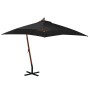 Hanging parasol with solid black fir wood pole 3x3 m by vidaXL, Umbrellas - Ref: Foro24-313778, Price: 138,99 €, Discount: %