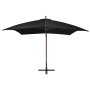 Hanging parasol with solid black fir wood pole 3x3 m by vidaXL, Umbrellas - Ref: Foro24-313778, Price: 138,99 €, Discount: %