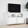 Wall-mounted TV stand with LED lights white 100x31x35 cm by , TV Furniture - Ref: Foro24-852264, Price: 66,94 €, Discount: %