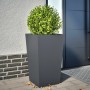 Hexagonal anthracite steel planter 45x45x75 cm by , Pots and planters - Ref: Foro24-851098, Price: 90,75 €, Discount: %