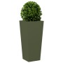 2 olive green steel planters 35x35x75 cm by , Pots and planters - Ref: Foro24-851087, Price: 108,48 €, Discount: %