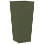 2 olive green steel planters 35x35x75 cm by , Pots and planters - Ref: Foro24-851087, Price: 108,48 €, Discount: %