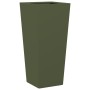 2 olive green steel planters 35x35x75 cm by , Pots and planters - Ref: Foro24-851087, Price: 108,48 €, Discount: %