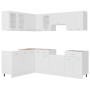 Kitchen furniture set, 11 pieces, engineered wood, white by , Kitchen cabinets - Ref: Foro24-3067663, Price: 705,62 €, Discou...