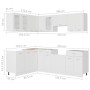 Kitchen furniture set, 11 pieces, engineered wood, white by , Kitchen cabinets - Ref: Foro24-3067663, Price: 705,62 €, Discou...