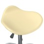 Silla de comedor giratoria de cuero sintético crema de , Sillas de comedor - Ref: Foro24-3088569, Precio: 50,81 €, Descuento: %