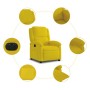 Electric reclining and lifting armchair in yellow velvet by , Armchairs - Ref: Foro24-3204329, Price: 306,46 €, Discount: %