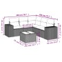 Garden sofa set 6 pieces and gray synthetic rattan cushions by , Garden sets - Ref: Foro24-3222561, Price: 457,50 €, Discount: %