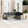 7-piece garden sofa set with light gray PE rattan cushions by , Garden sets - Ref: Foro24-3264458, Price: 511,79 €, Discount: %