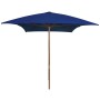 Garden umbrella with blue wooden pole 200x300 cm by vidaXL, Umbrellas - Ref: Foro24-313761, Price: 72,99 €, Discount: %