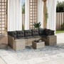 Garden sofa set 8 pieces and gray synthetic rattan cushions by , Modular outdoor sofas - Ref: Foro24-3222341, Price: 595,76 €...