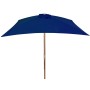 Garden umbrella with blue wooden pole 200x300 cm by vidaXL, Umbrellas - Ref: Foro24-313761, Price: 72,99 €, Discount: %