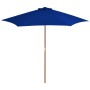 Garden umbrella with blue wooden pole 270 cm by vidaXL, Umbrellas - Ref: Foro24-313763, Price: 63,92 €, Discount: %