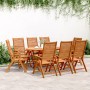 Reclining garden chairs 8 units solid acacia wood 56x72x107cm by , Garden chairs - Ref: Foro24-3214479, Price: 561,10 €, Disc...