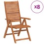 Reclining garden chairs 8 units solid acacia wood 56x72x107cm by , Garden chairs - Ref: Foro24-3214479, Price: 561,10 €, Disc...